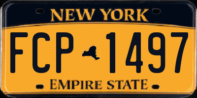 NY license plate FCP1497