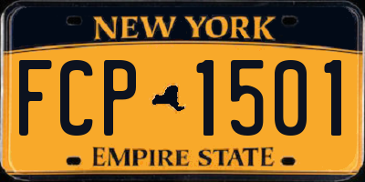 NY license plate FCP1501