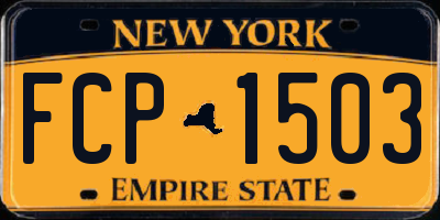 NY license plate FCP1503