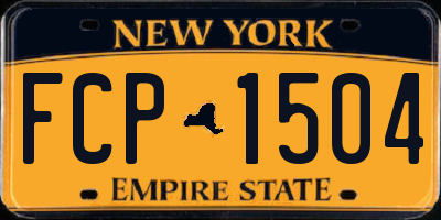 NY license plate FCP1504