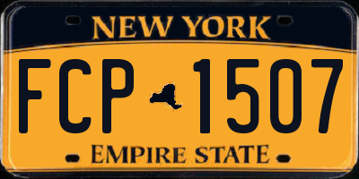 NY license plate FCP1507