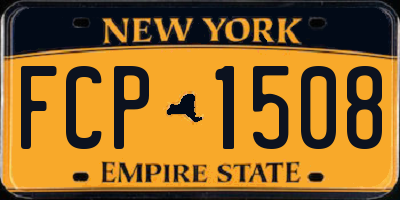NY license plate FCP1508