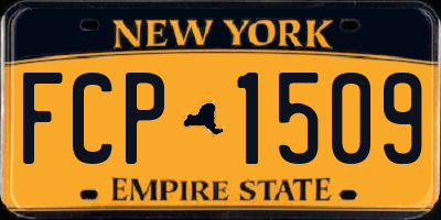 NY license plate FCP1509