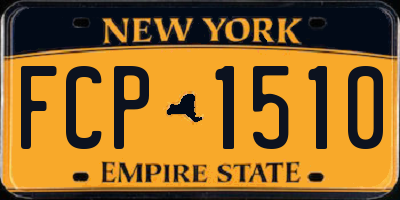 NY license plate FCP1510