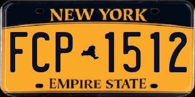 NY license plate FCP1512