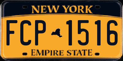 NY license plate FCP1516
