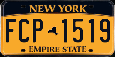 NY license plate FCP1519