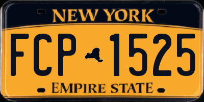 NY license plate FCP1525