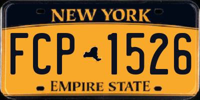 NY license plate FCP1526