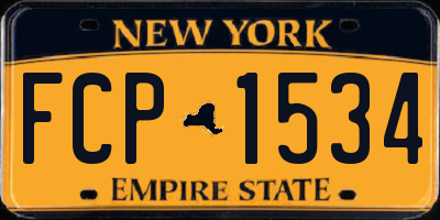 NY license plate FCP1534