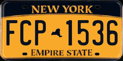 NY license plate FCP1536