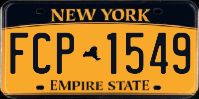 NY license plate FCP1549