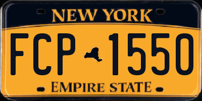 NY license plate FCP1550