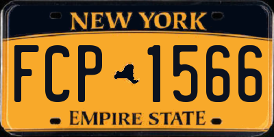 NY license plate FCP1566