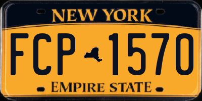 NY license plate FCP1570