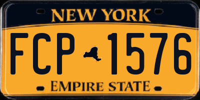 NY license plate FCP1576
