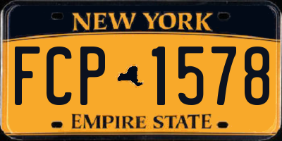 NY license plate FCP1578