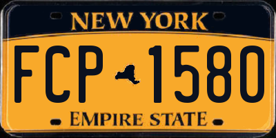NY license plate FCP1580