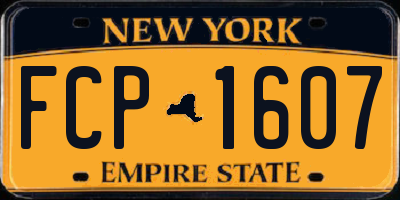 NY license plate FCP1607