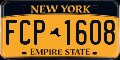 NY license plate FCP1608