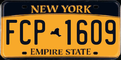 NY license plate FCP1609