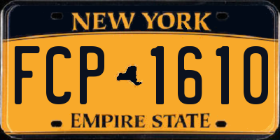 NY license plate FCP1610