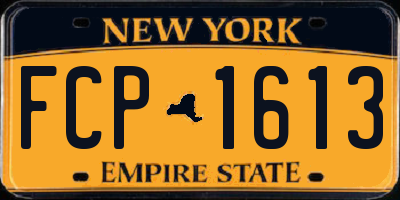 NY license plate FCP1613