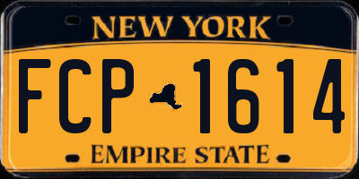 NY license plate FCP1614