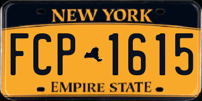NY license plate FCP1615