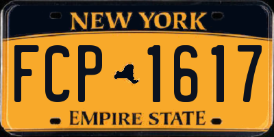 NY license plate FCP1617