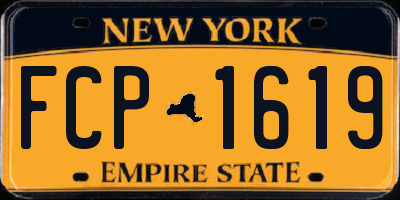 NY license plate FCP1619