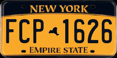 NY license plate FCP1626