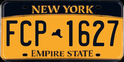 NY license plate FCP1627