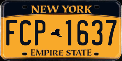 NY license plate FCP1637