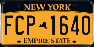 NY license plate FCP1640