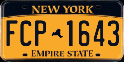 NY license plate FCP1643
