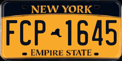 NY license plate FCP1645