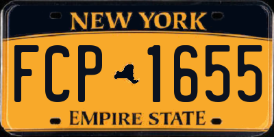 NY license plate FCP1655