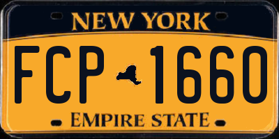 NY license plate FCP1660
