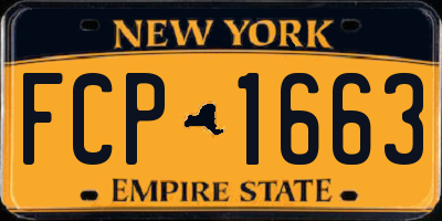 NY license plate FCP1663