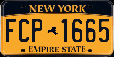 NY license plate FCP1665