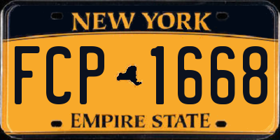 NY license plate FCP1668