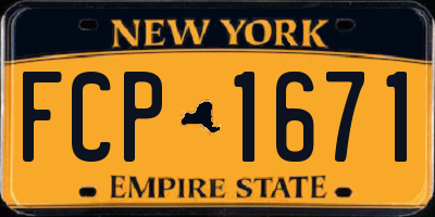 NY license plate FCP1671