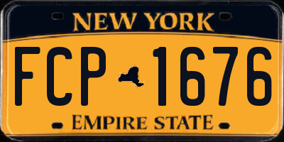 NY license plate FCP1676