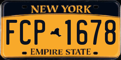 NY license plate FCP1678