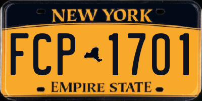 NY license plate FCP1701
