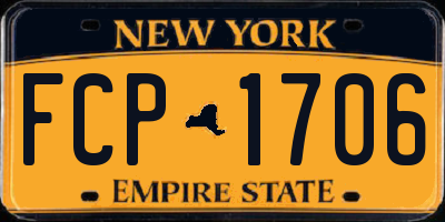 NY license plate FCP1706