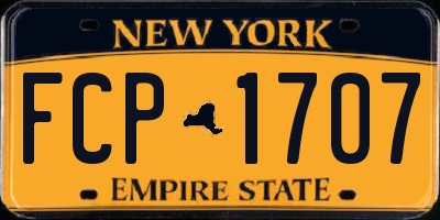 NY license plate FCP1707