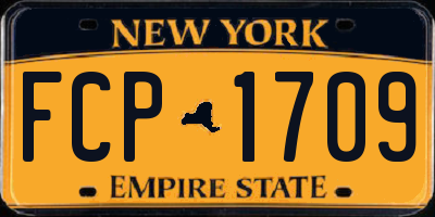 NY license plate FCP1709