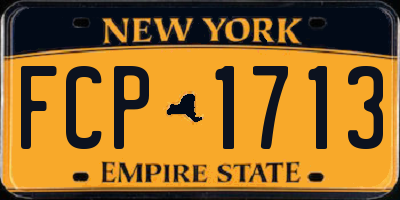 NY license plate FCP1713